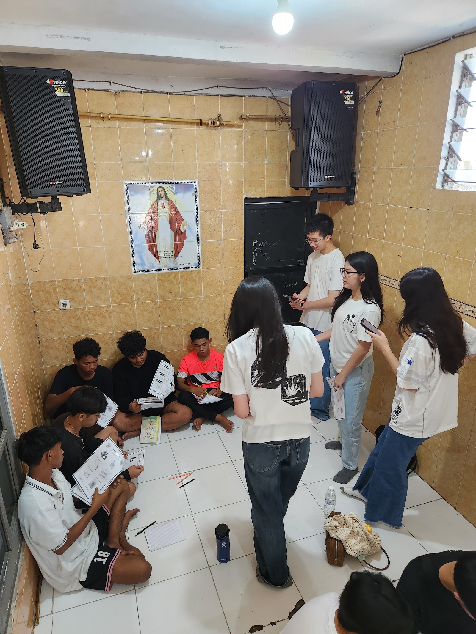 Participants learning together during a community visit